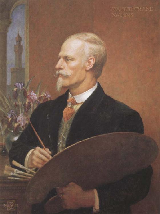 Walter Crane Self-Portrait oil painting image